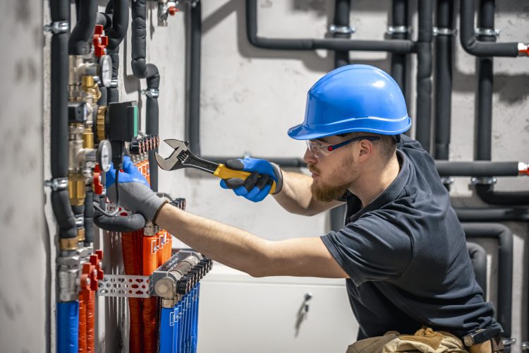The technician checking the heating system in the boiler room. Adjusting heating valves in a residential building. A plumbing and heating technician works. SSUCv3H4sIAAAAAAAACpyS227CMAyG7yftHapcUwkSCN1eBe3COZRGhAQlKdOEePfl0CLvdnf1Z/u3/7iP97euIwKikeSze5Qox8baOaYAyXiX8Xaz8KCd0gGTe2B8iwEYHGllkg8GLIYCkpwcXHWGbra24GdNkpggzVHHssuCJCR9zhoNviTawqcWd2uiJnNHThGyQSzOorIVNfF/dbaPr5fhs3bypy6MjARtNTQjp1ZKLt9Jhyu2BrMyHrm6ewm2FDCkBOYGAf703YKRxp0R8Wmqd1mVpJ9dCmWrlxlivb+BsOXVxzxGr3yCGHO5WjmaLfNf4K9ojvOpelpUicrHKeGOsQOnx/1A+cAPR07ZUtAOOpmsU9dZhXIsL0ZhV6ZsQJTko1D00LMtHfv9B+W92B13vZJyUIOgnI003+L5CwAA//8DAEonjCm5AgAA